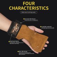 Guantes De Levantamiento De Pesas De Cuero Con Correas De Apoyo En El Tobillo Para PowerLifting Y Deadlifts Ajustables Y Padded Para Bodybuilding - details 4