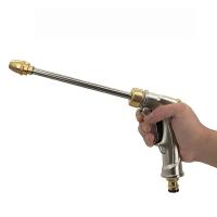Pistola De Agua Para Jardín Con Manguera Sprayer Máquina De Lavar Coche Roja Y Negra Metálica De Latón Varía El Flujo De Control - details 3