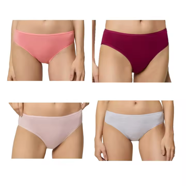 Ysabel mora - Pack 4 braga midi de mujer | 95% Algodón, 5% Elastano 19428 - 1