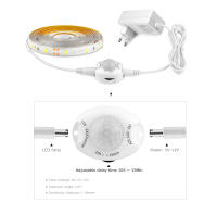Tira De LED Con Sensor De Movimiento PIR 1-5m DC 12V Impermeable Para Iluminación Automática En Escaleras Armario Cocina - details 1