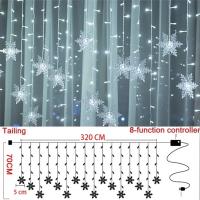 Luces De Ceniza LED Para Decoración De Jardín Y Calle Lámpara De Navidad En Cadena De Icicles Ideal Para Paredes Y Patios - details 4