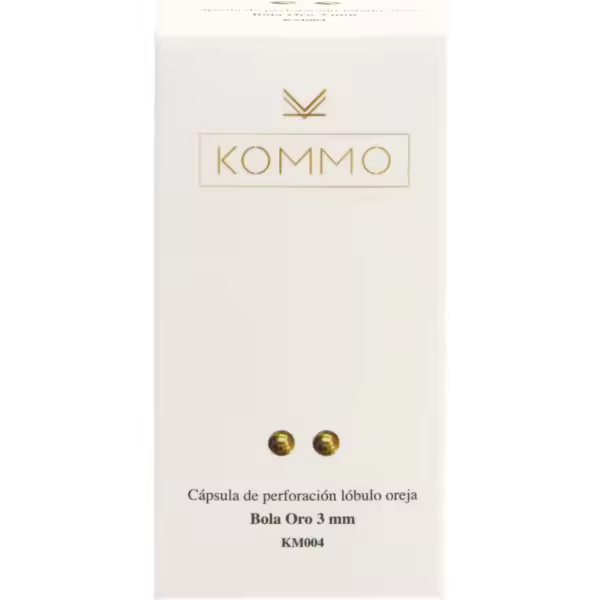 Pendiente Bola Oro 3mm EL PRECIO INCLUYE 3 UNIDADES - 1