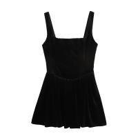 Vestido De Noche Para Mujer ZBZA Con Cuello Cuadrado Y Tirantes Anchos Bolsillos Ocultos Cierre De Zipper Chic Para Navidad Y Otoño Invierno - details 18