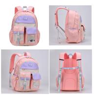 Bonita mochila informal y colorida para niñas, mochila para la Escuela pridiale de adolescentes, mochilas para bibliotecas de primary para adolescentes, Morado degradado, L - details 1