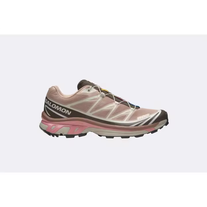 Zapatillas Salomon Modelo XT-6 en color Mahogany Roze Earth Brown Flamigo Pink para Mujer - 1
