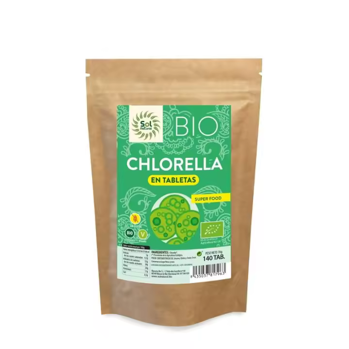 Solnatural Chlorella En Tabletas Bio 140 Tabletas.. - 1