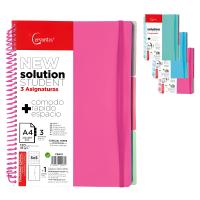LILI HOME Pack de 2 Libretas de Tapa Dura o Tapa PP Cuadriculadas de 5 mm A4 21 x 29.7 cm 120 hojas por libreta 90 g/m² Clasificadas por 4 colores en el borde de cada hoja para una fácil identificación y organización. - details 3