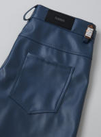 Pantalones De Cuero Para Hombre Ajustados Con Stretch Moda PU Para Fiestas Y Danza Streetwear Cierre De Cremallera Estilo Chic - details 6