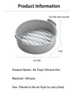 Freidoras de aire redondas de silicona, bandeja para hornear, olla de silicona, sartén de repuesto reutilizable, accesorios de cocina - details 1