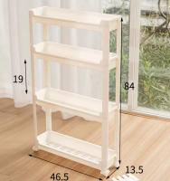 Estante Multifuncional De Almacenamiento Para Cocina Baño Sala De Estar Organizador De Hogar Con Ruedas Para Snacks Y Artículos Pequeños Ecológico Tres Niveles Plástico - details 3