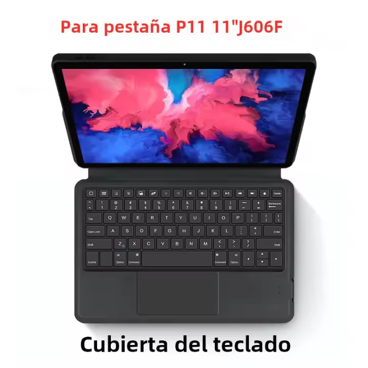 Funda De Teclado Para Tableta Lenovo Tab P11 TB-J606F P11 plus TB-J606X TB-J607F Xiaoxin Pad plus 11'' Cubierta Inteligente Antichoque Resistente a Caídas Material TPU - 1