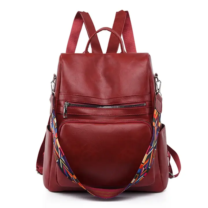 Mochila de cuero de alta calidad para mujer, bolso escolar para adolescentes y niñas, mochila de viaje de gran capacidad, nuevo diseño, 2022 - 1