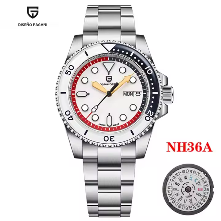 Reloj Mecánico Para Hombre PAGANI DESIGN 2024 40MM NH36 Mostrador De Semana Resistente Al Agua 100M Deportivo Reloj Automático De Acero Inoxidable - 1