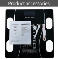 Escala De Peso Bluetooth Escamas Inteligentes Electrónicas BMI Análisis De Composición Precisión Alta Baño Negro Con Batería Medidor De Grasa Corporal - details 16