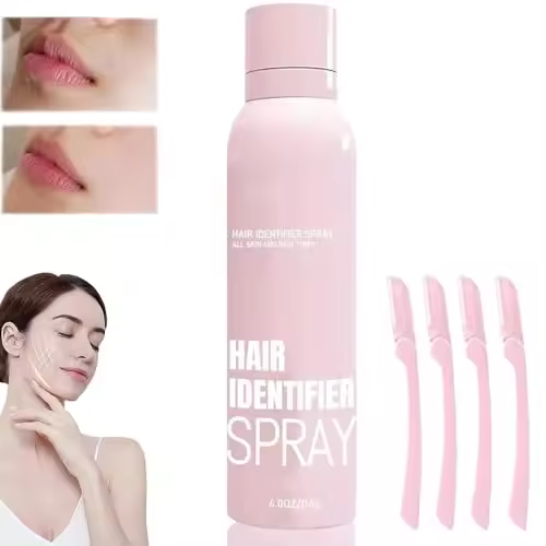 2024 Nuevo spray identificador de cabello para dermaplaning facial,Spray identificador de cabello Skinbody para afeitado facial,Spray identificador de cabello con herramienta,Spray identificador de cabello facial con maquinillas de afeitar faciales - 1