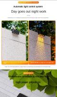 Lámpara Solar LED Exterior 2024 Impermeable Para Pared Ilumina Arriba Y Abajo Decoración De Jardín Hogar Navidad Fuente De Energía Solar ABS IP65 - details 23