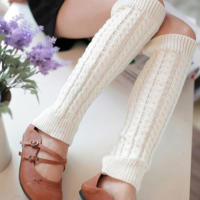 Calentadores De Piernas Para Mujer Sweet Girl Cubren Hasta La Rodilla Tejidos En Acrílico Color Sólido Para Otoño E Invierno - details 10
