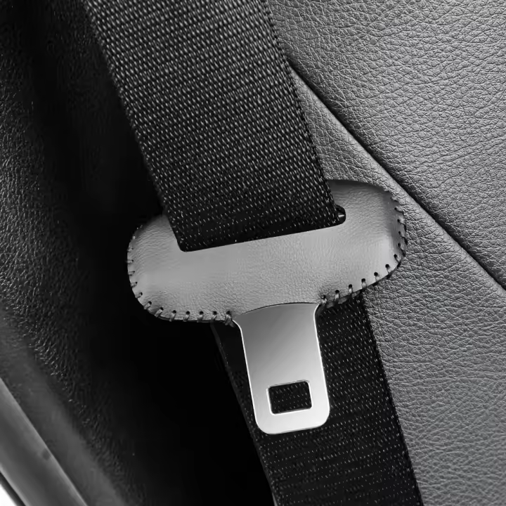 Protector De Hebilla De Cinturón De Seguridad Para Coche En Cuero Accesorio De Seguridad Antiscratch Para Interior Del Vehículo - 1