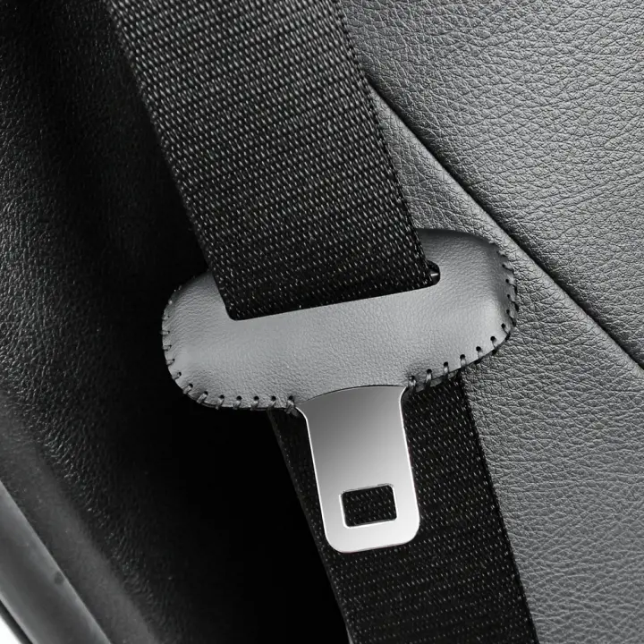 Protector De Hebilla De Cinturón De Seguridad Para Coche En Cuero Accesorio De Seguridad Antiscratch Para Interior Del Vehículo - 1