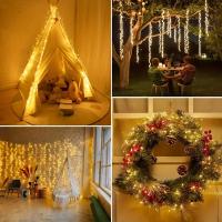 Guirnalda De Navidad LED 3.5/5M Con Luz De Estrella Y Remoto USB Foco De Fierro Con Cable De Cobre Luces De Fiesta En Cadena - details 7