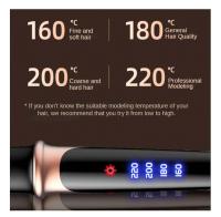 ROFAELEC 2 En 1 Rizador Y Liso Profesional Con Pantalla LED Ión Negativo Herramienta De Belleza Para Cabello Térmico Control Digital Dual Voltaje - details 6