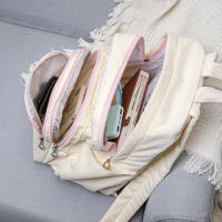 Mochila De Corduroy Estilo Y2K Para Estudiantes Moda Mochila Para Portátil Casual Con Varios Bolsillos Para Vacaciones Para Adolescentes Y Mujeres - details 5