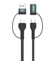 PRIME-C Cable 4 en 1 Carga Rápida 60W, USB-A/USB-C a USB-C/Lightning, Cable Trenzado de 1M con Núcleo de Cobre, Compatible con iPhone, Samsung, Huawei, iPad, MacBook y Más - details 2