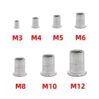 20Pcs Aleación De Aluminio Rivnut M3 M4 M5 M6 M8 M10 M12 Cabeza Plana Inserto Taponado Tornillo Rivet Nut Para Carpintería - details 3