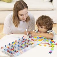Juego de 225 piezas con Letras y números del Alphabet magnéticos, 1 tablero de doble cara y Caja de almacenamiento, juguetes Educativos para niños de 3, 4, 5, 6, 7 años - details 0