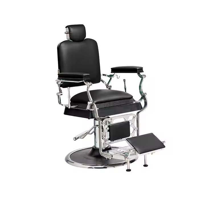 Sillón de Caballero para Peluquería con Bomba Hidráulica con Freno - 1