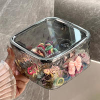 Organizador De Accesorios De Pelo Caja De Almacenamiento Transparente Para Cinturones De Cabello Lazos Algodón Organización De Cajas Y Contenedores Para Ropa Y Hogar - details 5