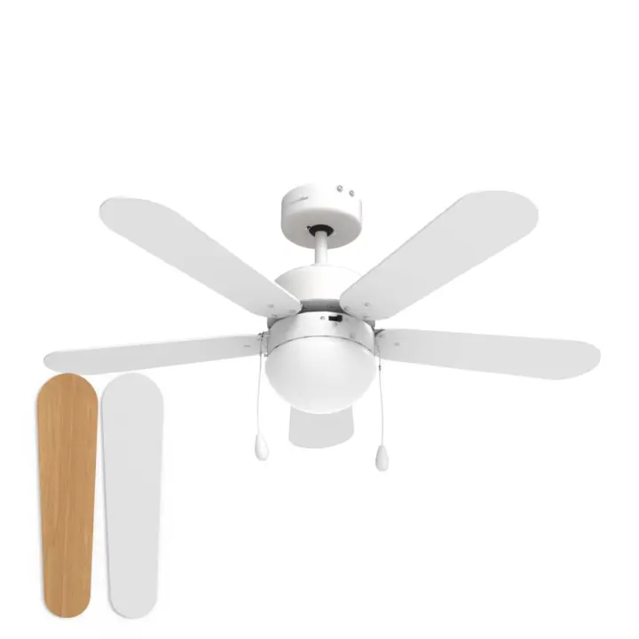 UNIVERSALBLUE Universalblue Ventilador de Techo Blanco con Aspas Reversibles y 50W de Potencia - 1