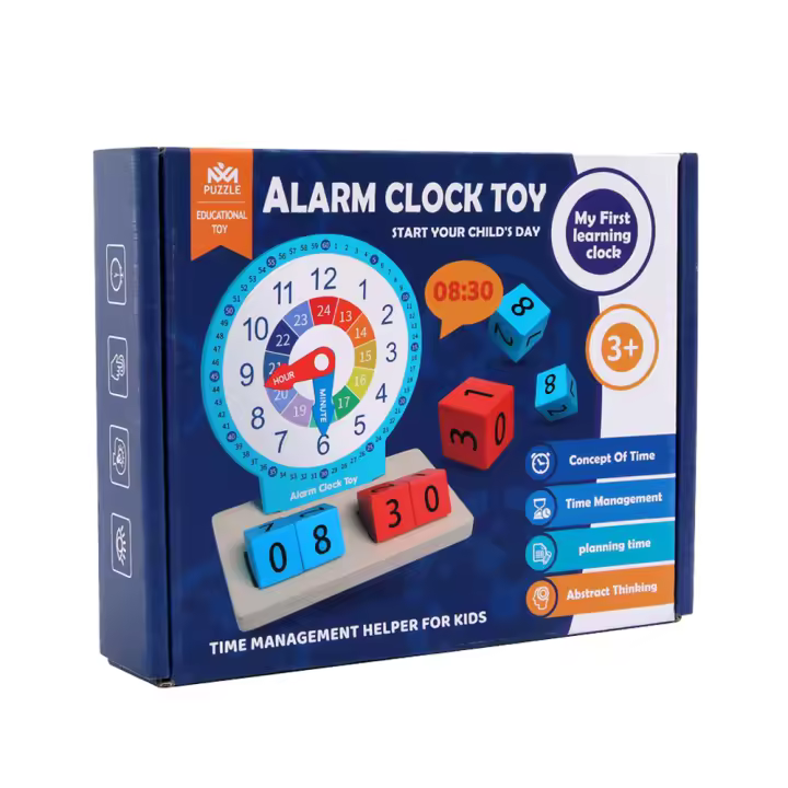 Reloj Educativo Para Niños Juguetes De Aprendizaje De La Tiempo Para Jardín De Infantes Regalo De Iluminación Para Bebés - 1