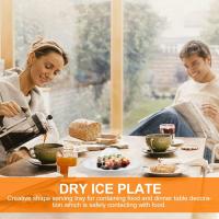 Dip de melamina en el tazón de hielo Mountain Shape Dip Cooler Bandeja de servir Ensalada Snack Bowl &; Postre Seafood Preservation Plato para Hot Pot Picnics - details 0