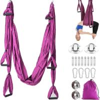 Yoga Aéreo Swing Set Trapecio Yoga Hamaca Kit Ultra Fuerte Antigravedad Yoga Flying Sling Inversión Swing Herramientas con correas de extensión para el aire Yoga Inversión Fitness - details 0