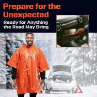 Poncho De Emergencia Desechable Impermeable Con Película De Aluminio Ropa De Lluvia Térmica Para Camping Herramientas De Sobrevivencia - details 4