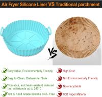 Paquete de 2 ollas de silicona para freidora de Aire, bandeja para hornear con revestiminiento de silicona reutilizable para freidora de Aire 8 pulgadas, accesorio para freidora de Aire - details 0