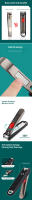Tijeras De Uñas Antisalpicaduras Corte De Uñas De Acero Inoxidable Herramientas De Manicura Con Diseño Desmontable Apto Para Dedos Y Pies - details 1