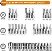 FOCSE Juego De Llaves De Encaje 46 Piezas 1/4 Pulgada Con Juego De Puntas Y Barra De Extensión Para Reparación De Automóviles Material De Acero Al Carbono - details 1