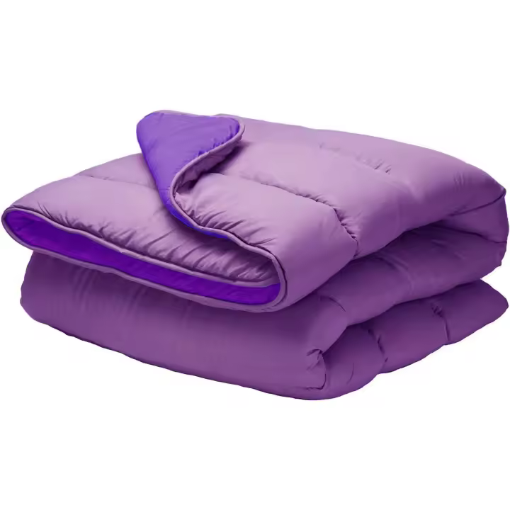 Various Colcha Multiuso Bicolor, Fibra 120 gr Colcha Verano Reversible Transpirable Rellno Fibra Hueca siliconada válido para Cama Varios Tamaño,para Otoño y Verano,Color de Malva y Lila - 1