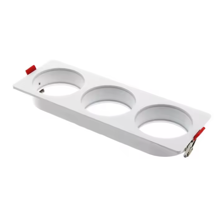 IluminaShop - Aro de Empotrar Blanco Para 3 Modulos 10W Serie Cobfix - 1