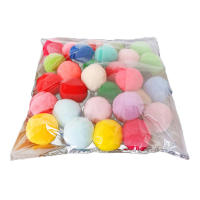 Juguetes Para Gatos De Entrenamiento Creativos Mini Pompas Juegos De Extensión Bola De Peluche Accesorios Para Mascotas Tamaño 10/20/30PCS - details 1