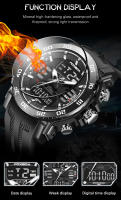 Reloj Militar Digital Para Hombre FOXBOX 50m Impermeable Con Pantalla LED Reloj De Pulsera Deportivo Cuarzo Grande Reloj Masculino - details 8