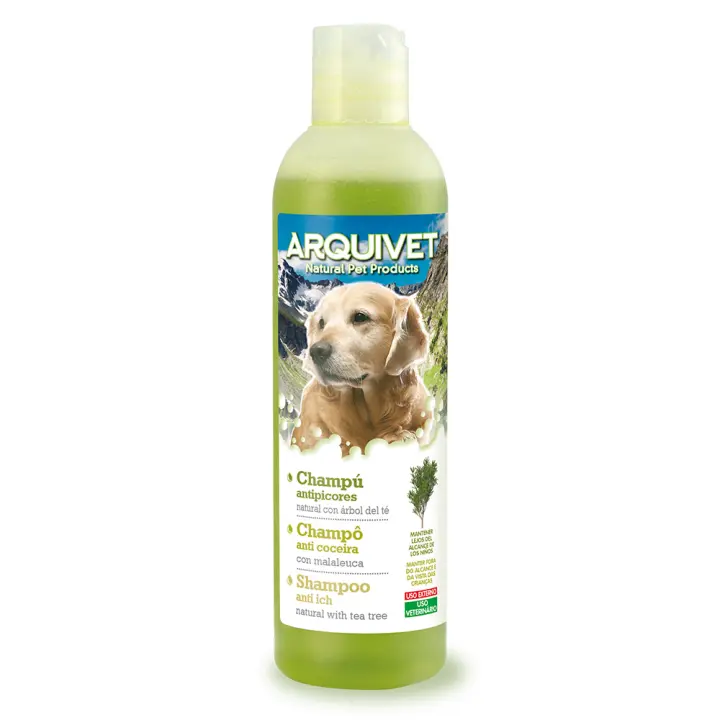 Arquivet Champú Natural Antipicores con árbol del Té 250 Ml - Productos de Higiene para Perros - 1
