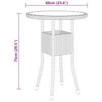 vidaXL Juego de muebles de jardín 5 piezas ratán sintético gris - details 7