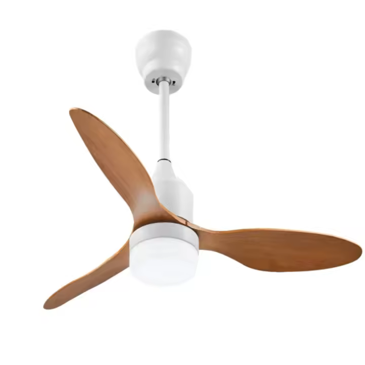 Ibelan - Ventilador de techo de aspas Viento Blanco-Madera - 1