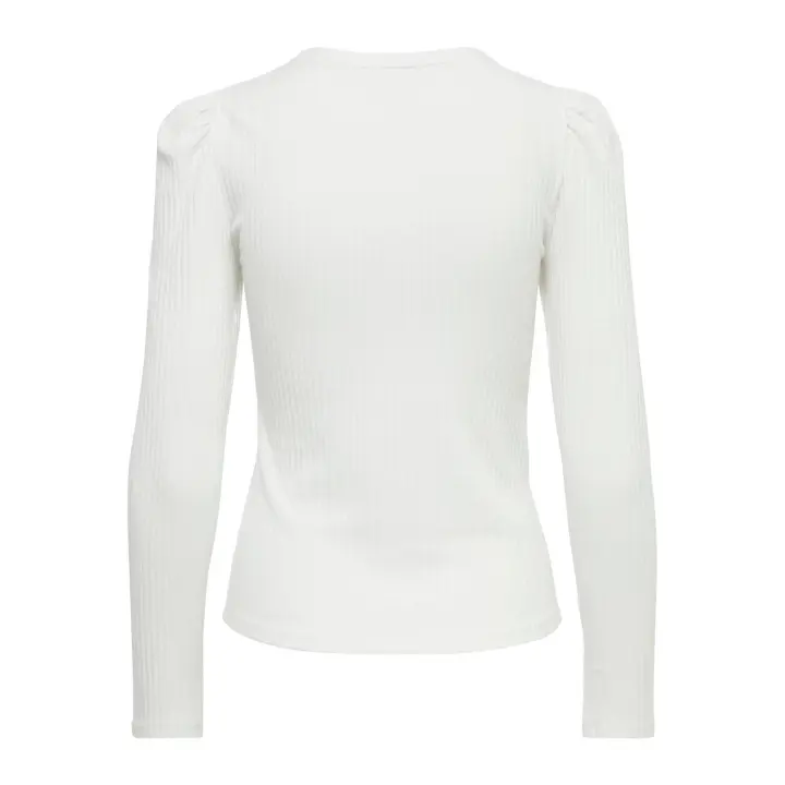 Only mod. 15222328 Camiseta lisa con canalé - 1