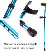 Palo De Andar Ajustable Telescópico Para Axila De Aluminio Para Personas Mayores Y Discapacitados Plegable Portátil Con Punta De Goma Para Movilidad Diaria Y Excursiones Al Montañismo - details 8