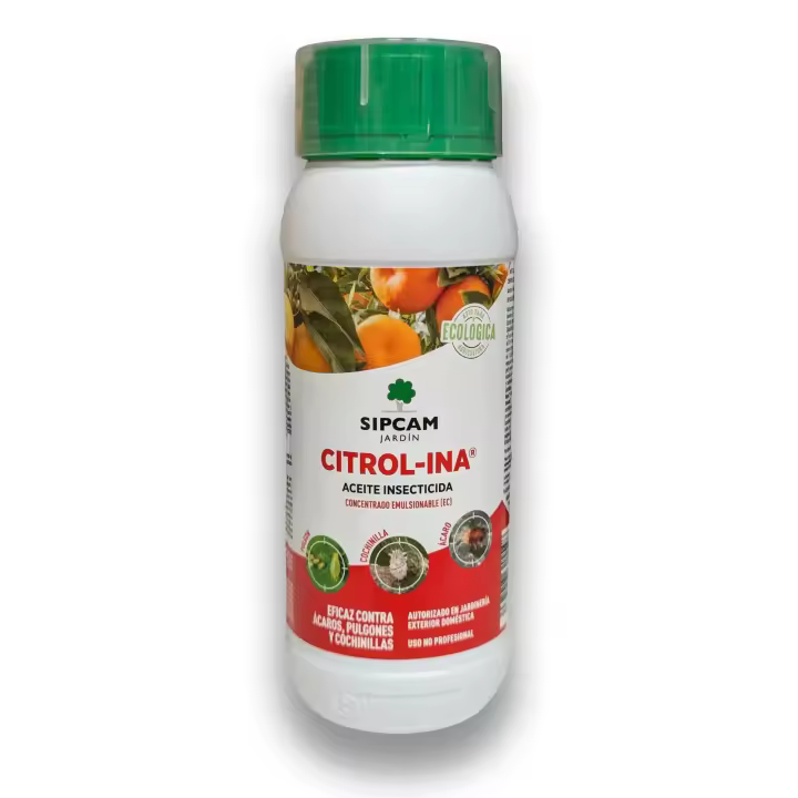 Aceite Parafina Citrol-Ina 500ml | Insecticida ECOLÓGICO Huerto y Frutales | Concentrado equivalente a 50 litros |  Fácil Aplicación |Complemento para Insecticidas | Insecticida Cochinillas, Araña Roja, Acaros, Pulgón, Mosca Blanca... Nexum+Market - 1