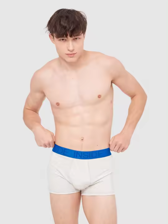 Pack 7 calzoncillos modelo boxer en varios colores lisos y logotipo en la cinturilla elástica INSIDE - 1
